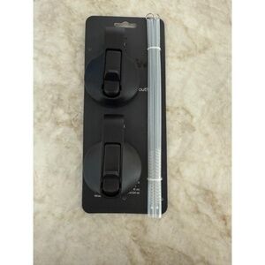 NWT Hydro Flask Wide Mouth Straw‎ Lids Black Clear Durable Leakproof 2 Pack